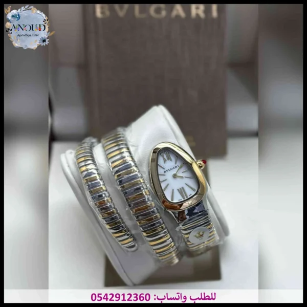 ساعه بولغاري فضي وذهبي