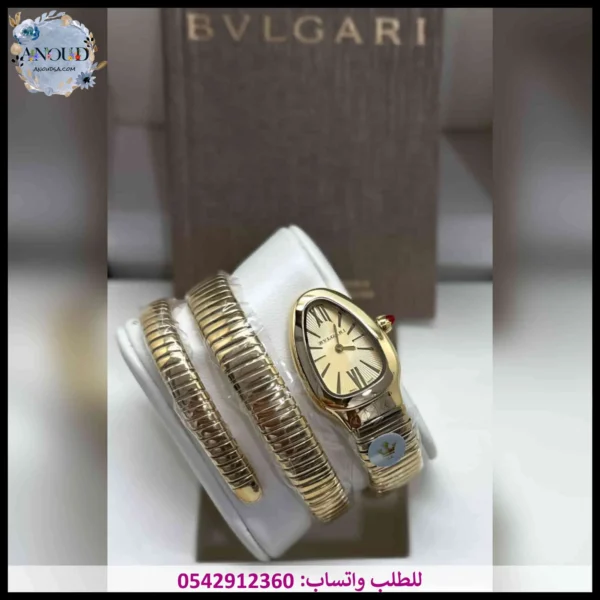 ساعة بولغاري لفتين ثعبان