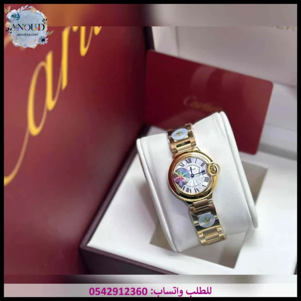 ساعة كارتير بالون ذهبية