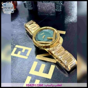 ساعة فندي نسائي ذهبي