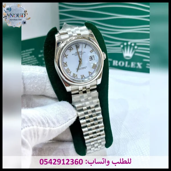 ساعة رولكس اويستر فضية