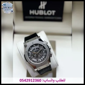 ساعة هوبلت جلد سوداء