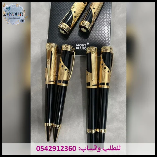 قلم مونت بلانك ذهبي