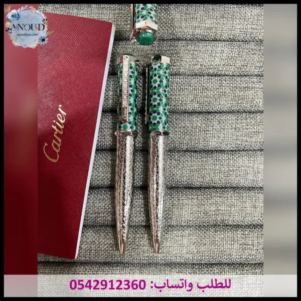 قلم كارتير أخضر فسيفساء
