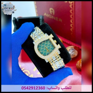 ساعة اقنر مينا أخضر