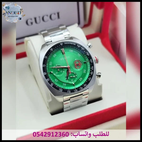 ساعة قوتشي خضراء رجالية