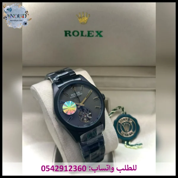 ساعة رولكس سوداء مطفية