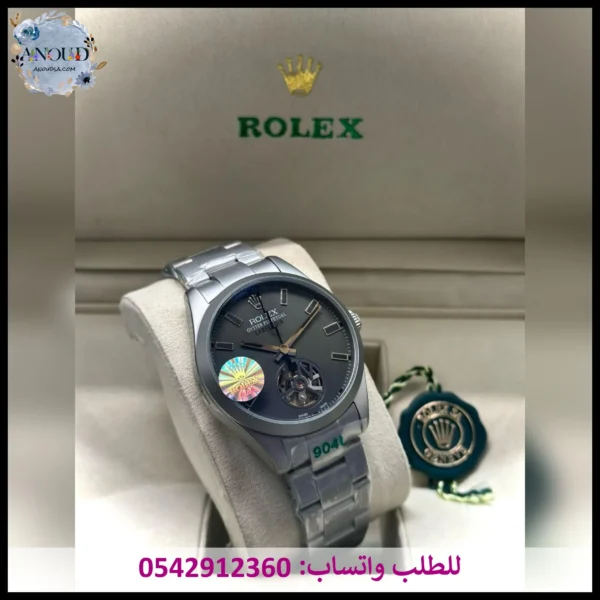 ساعة رولكس رمادي مطفي