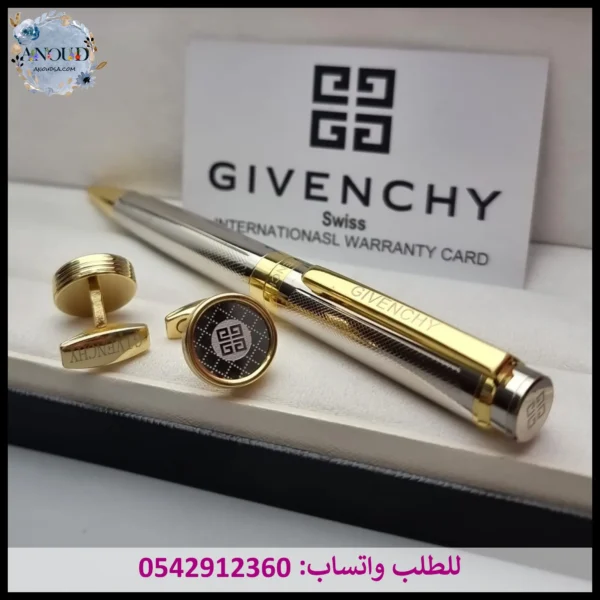 قلم جفنشي ذهبي وفضي