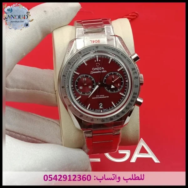ساعة اوميغا مينا عنابي