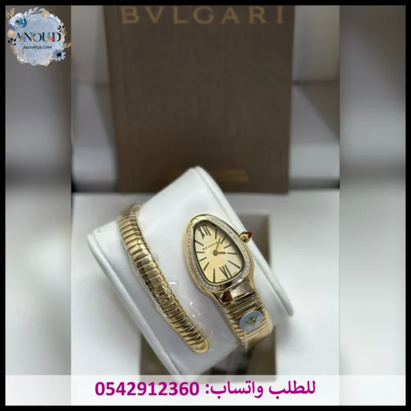 ساعة بولغاري ذهبية لفة