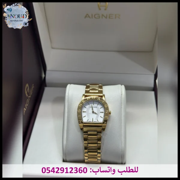 ساعة أقنر النسائية الذهبية