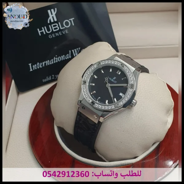 ساعة هوبلت سوداء نسائية