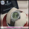 ساعة هوبلت جلد زيتي