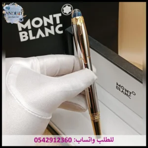 me60 أقلام مونت بلانك رجالي (6) قلم montblanc فضي وذهبي