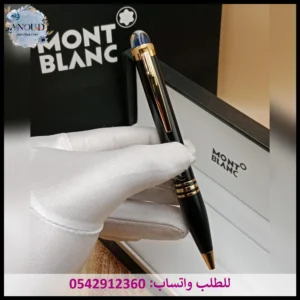 me60 أقلام مونت بلانك رجالي (8) قلم montblanc أسود وذهبي