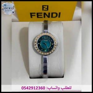 mh91 ساعة فندي نسائي سوار ناعم (15) ساعة فندي نسائية خضراء
