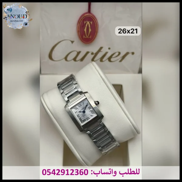 Rad289 ساعة كارتير تانك نسائي (3) ساعة كارتير تانك فضية